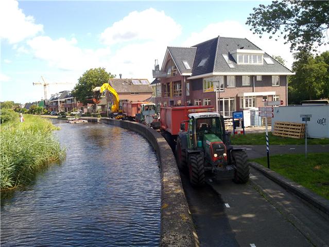 Baggerwerk; gemeente Rijnlanden