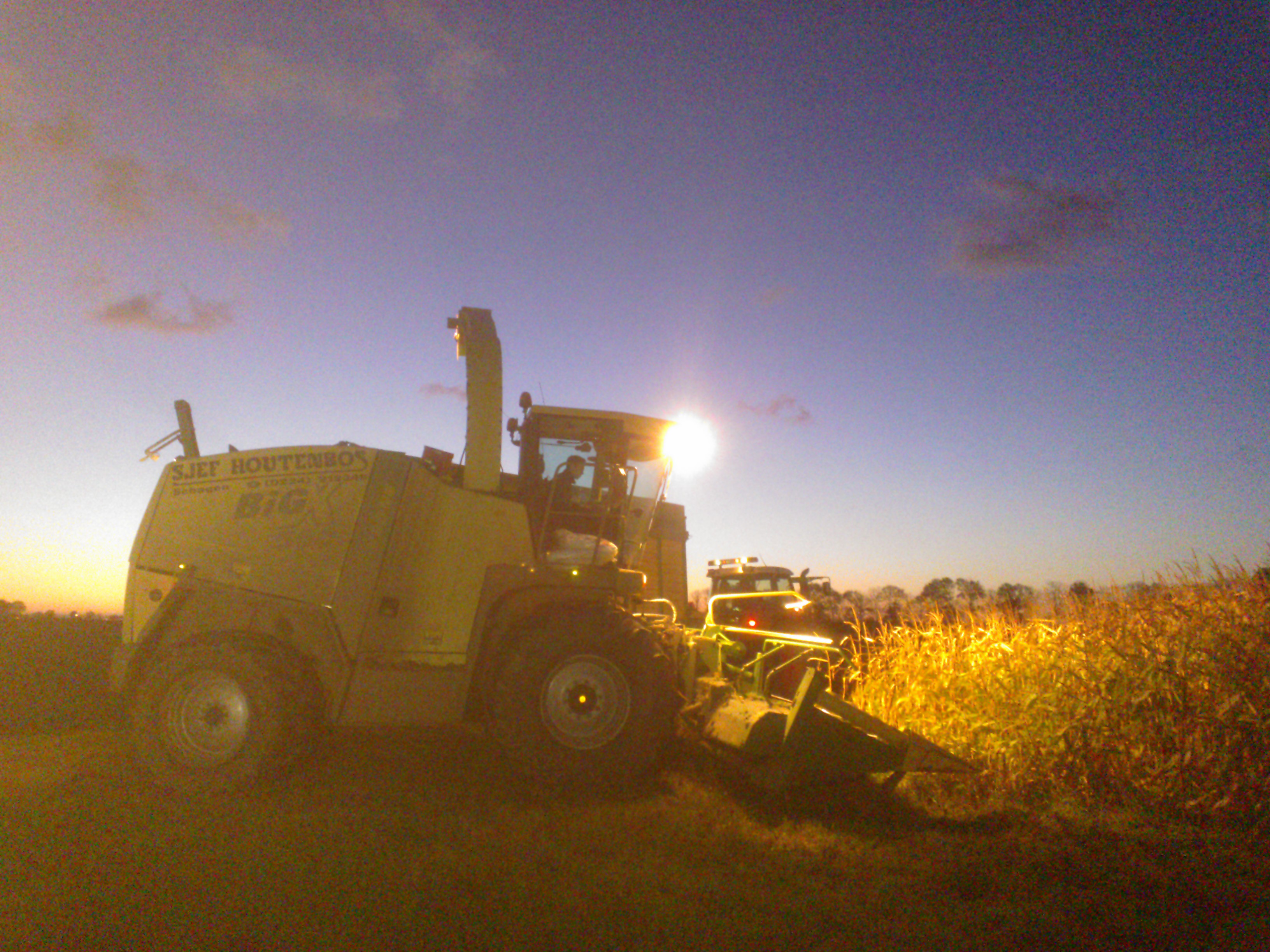 Nieuwe hakselaar snelt met 8-rijer door de maïs